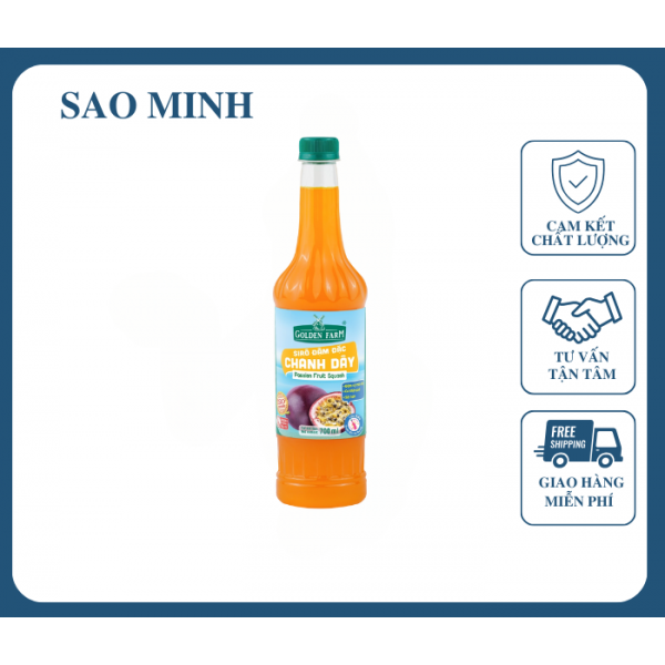 Syrup Golden farm Đậm Đặc Chanh Dây 700ml